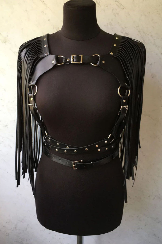 Vegan Leather Harness Jacket