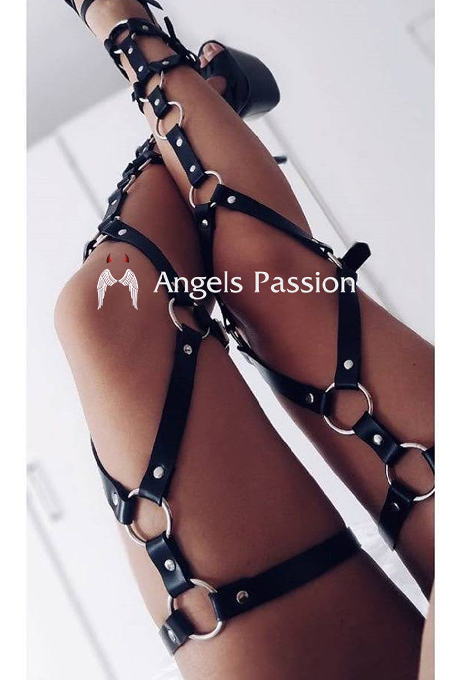 Leather Leg Accessory - Feet Fetish Wear - Sexual Lingerie - Bondage G –  morvylingerie.com